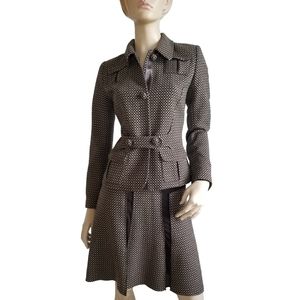 Barbara Bui Tweed Leather Trim Suit